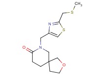 7-({2-[(methylthio)methyl]-1,3-thiazol-4-yl}methyl)-2-oxa-7-azaspiro[4.5]decan-8-one