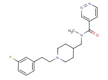 N-({1-[2-(3-fluorophenyl)ethyl]piperidin-4-yl}methyl)-N-methylpyridazine-4-carboxamide
