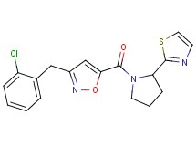 3-(2-chlorobenzyl)-5-{[2-(1,3-thiazol-2-yl)-1-pyrrolidinyl]carbonyl}isoxazole