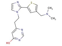 6-[2-(2-{4-[(dimethylamino)methyl]-2-thienyl}-1H-imidazol-1-yl)ethyl]pyrimidin-4-ol