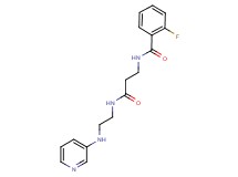 2-fluoro-N-(3-oxo-3-{[2-(pyridin-3-ylamino)ethyl]amino}propyl)benzamide
