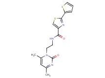 N-[2-(4,6-dimethyl-2-oxo-1(2H)-pyrimidinyl)ethyl]-2-(2-thienyl)-1,3-thiazole-4-carboxamide