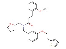 3-(2-methoxyphenyl)-N-(tetrahydro-2-furanylmethyl)-N-{3-[2-(2-thienyl)ethoxy]benzyl}propanamide