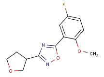 5-(5-fluoro-2-methoxyphenyl)-3-(tetrahydrofuran-3-yl)-1,2,4-oxadiazole