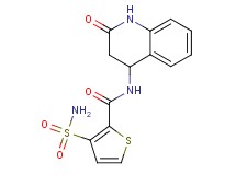 3-(aminosulfonyl)-N-(2-oxo-1,2,3,4-tetrahydroquinolin-4-yl)thiophene-2-carboxamide