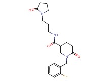 1-(2-fluorobenzyl)-6-oxo-N-[3-(2-oxo-1-pyrrolidinyl)propyl]-3-piperidinecarboxamide