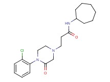 3-[4-(2-chlorophenyl)-3-oxo-1-piperazinyl]-N-cycloheptylpropanamide