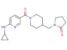 1-[(1-{[6-(cyclopropylamino)-3-pyridinyl]carbonyl}-4-piperidinyl)methyl]-2-pyrrolidinone