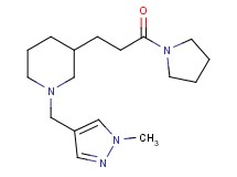 1-[(1-methyl-1H-pyrazol-4-yl)methyl]-3-[3-oxo-3-(1-pyrrolidinyl)propyl]piperidine