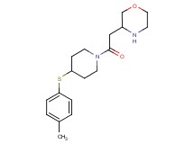 3-(2-{4-[(4-methylphenyl)thio]-1-piperidinyl}-2-oxoethyl)morpholine hydrochloride