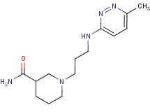 1-{3-[(6-methyl-3-pyridazinyl)amino]propyl}-3-piperidinecarboxamide