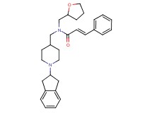 (2E)-N-{[1-(2,3-dihydro-1H-inden-2-yl)-4-piperidinyl]methyl}-3-phenyl-N-(tetrahydro-2-furanylmethyl)acrylamide