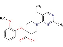 1-(5-ethyl-2-methylpyrimidin-4-yl)-4-(2-methoxyphenoxy)piperidine-4-carboxylic acid
