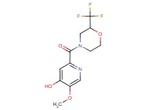 5-methoxy-2-{[2-(trifluoromethyl)-4-morpholinyl]carbonyl}-4-pyridinol