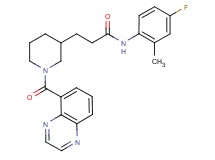 N-(4-fluoro-2-methylphenyl)-3-[1-(5-quinoxalinylcarbonyl)-3-piperidinyl]propanamide