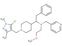 (1-{1-[(5-chloro-1,3-dimethyl-1H-pyrazol-4-yl)methyl]-4-piperidinyl}-2-phenylethyl)(2-methoxyethyl)(3-pyridinylmethyl)amine