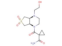 1-{[(4aS*,7aR*)-4-(2-hydroxyethyl)-6,6-dioxidohexahydrothieno[3,4-b]pyrazin-1(2H)-yl]carbonyl}cyclopropanecarboxamide
