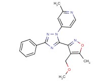 4-{5-[4-(methoxymethyl)-5-methylisoxazol-3-yl]-3-phenyl-1H-1,2,4-triazol-1-yl}-2-methylpyridine