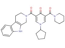 1-cyclopentyl-3-(1-piperidinylcarbonyl)-5-(1,3,4,9-tetrahydro-2H-beta-carbolin-2-ylcarbonyl)-4(1H)-pyridinone