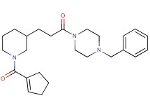1-benzyl-4-{3-[1-(1-cyclopenten-1-ylcarbonyl)-3-piperidinyl]propanoyl}piperazine