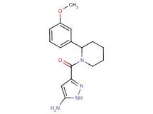 3-{[2-(3-methoxyphenyl)piperidin-1-yl]carbonyl}-1H-pyrazol-5-amine
