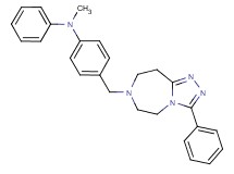 N-methyl-N-phenyl-4-[(3-phenyl-5,6,8,9-tetrahydro-7H-[1,2,4]triazolo[4,3-d][1,4]diazepin-7-yl)methyl]aniline