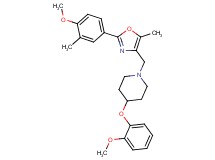 1-{[2-(4-methoxy-3-methylphenyl)-5-methyl-1,3-oxazol-4-yl]methyl}-4-(2-methoxyphenoxy)piperidine