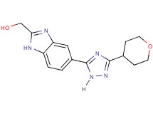 {5-[3-(tetrahydro-2H-pyran-4-yl)-1H-1,2,4-triazol-5-yl]-1H-benzimidazol-2-yl}methanol