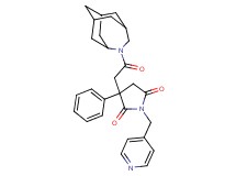 3-[2-(4-azatricyclo[4.3.1.1~3,8~]undec-4-yl)-2-oxoethyl]-3-phenyl-1-(4-pyridinylmethyl)-2,5-pyrrolidinedione