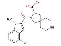 2-[(4-chloro-1-methyl-1H-indol-2-yl)carbonyl]-2,8-diazaspiro[4.5]decane-3-carboxylic acid