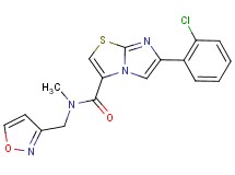 6-(2-chlorophenyl)-N-(3-isoxazolylmethyl)-N-methylimidazo[2,1-b][1,3]thiazole-3-carboxamide