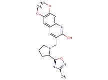 6,7-dimethoxy-3-{[2-(3-methyl-1,2,4-oxadiazol-5-yl)-1-pyrrolidinyl]methyl}-2-quinolinol