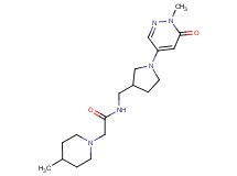 N-{[1-(1-methyl-6-oxo-1,6-dihydro-4-pyridazinyl)-3-pyrrolidinyl]methyl}-2-(4-methyl-1-piperidinyl)acetamide
