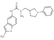 N-methyl-N'-(2-methyl-1-benzofuran-5-yl)-N-[(1-phenylpyrrolidin-3-yl)methyl]urea