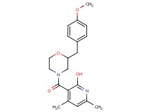 3-{[2-(4-methoxybenzyl)-4-morpholinyl]carbonyl}-4,6-dimethyl-2-pyridinol