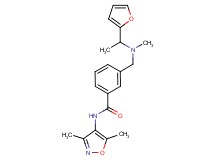 N-(3,5-dimethylisoxazol-4-yl)-3-{[[1-(2-furyl)ethyl](methyl)amino]methyl}benzamide