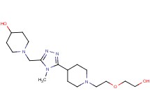 1-[(5-{1-[2-(2-hydroxyethoxy)ethyl]piperidin-4-yl}-4-methyl-4H-1,2,4-triazol-3-yl)methyl]piperidin-4-ol