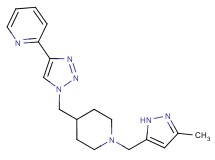 2-[1-({1-[(3-methyl-1H-pyrazol-5-yl)methyl]-4-piperidinyl}methyl)-1H-1,2,3-triazol-4-yl]pyridine trifluoroacetate