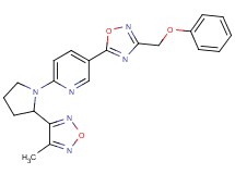 2-[2-(4-methyl-1,2,5-oxadiazol-3-yl)-1-pyrrolidinyl]-5-[3-(phenoxymethyl)-1,2,4-oxadiazol-5-yl]pyridine