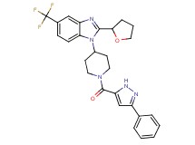 1-{1-[(3-phenyl-1H-pyrazol-5-yl)carbonyl]-4-piperidinyl}-2-(tetrahydro-2-furanyl)-5-(trifluoromethyl)-1H-benzimidazole