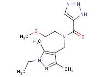 N-[(1-ethyl-3,5-dimethyl-1H-pyrazol-4-yl)methyl]-N-(2-methoxyethyl)-1H-1,2,3-triazole-5-carboxamide