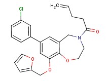 7-(3-chlorophenyl)-9-(2-furylmethoxy)-4-(4-pentenoyl)-2,3,4,5-tetrahydro-1,4-benzoxazepine
