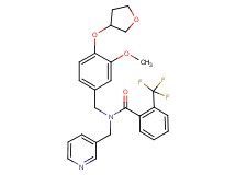 N-[3-methoxy-4-(tetrahydro-3-furanyloxy)benzyl]-N-(3-pyridinylmethyl)-2-(trifluoromethyl)benzamide