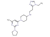 N-[2-(4-ethyl-4H-1,2,4-triazol-3-yl)ethyl]-1-(6-methyl-2-pyrrolidin-1-ylpyrimidin-4-yl)piperidin-4-amine