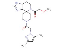1'-[(3,5-dimethyl-1H-pyrazol-1-yl)acetyl]-5-(methoxyacetyl)-1,5,6,7-tetrahydrospiro[imidazo[4,5-c]pyridine-4,4'-piperidine]