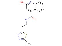 2-hydroxy-N-[2-(5-methyl-1,3,4-thiadiazol-2-yl)ethyl]-4-quinolinecarboxamide
