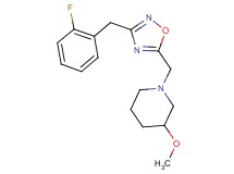 1-{[3-(2-fluorobenzyl)-1,2,4-oxadiazol-5-yl]methyl}-3-methoxypiperidine