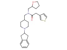 N-{[1-(2,3-dihydro-1H-inden-2-yl)-4-piperidinyl]methyl}-N-(tetrahydro-2-furanylmethyl)-2-(3-thienyl)acetamide