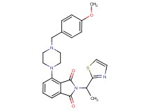 4-[4-(4-methoxybenzyl)-1-piperazinyl]-2-[1-(1,3-thiazol-2-yl)ethyl]-1H-isoindole-1,3(2H)-dione