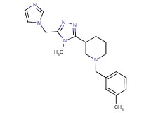 3-[5-(1H-imidazol-1-ylmethyl)-4-methyl-4H-1,2,4-triazol-3-yl]-1-(3-methylbenzyl)piperidine